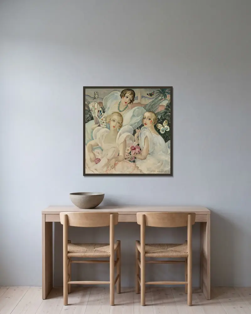 Femme fatale, Gerda Wegener w ramie na ścianie