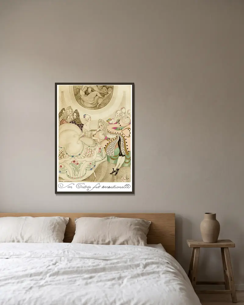 Na červených podpatcích, pl. 01, Gerda Wegener v rámu na stěně