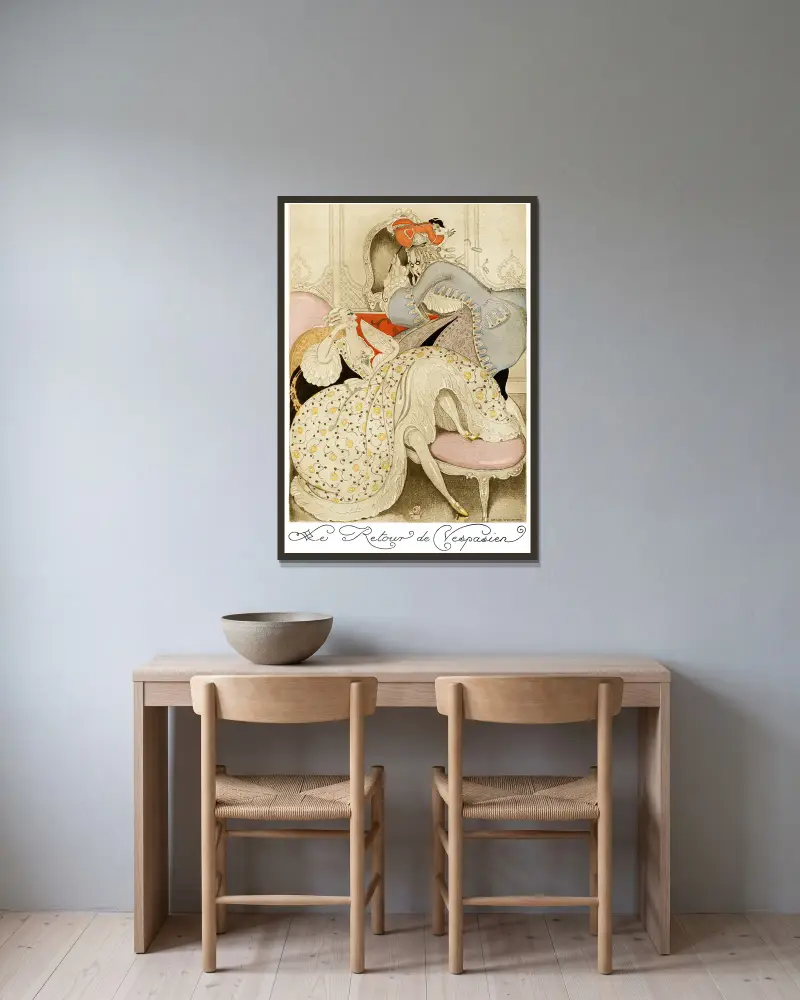 Na červených podpatcích, pl. 03, Gerda Wegener v rámu na stěně