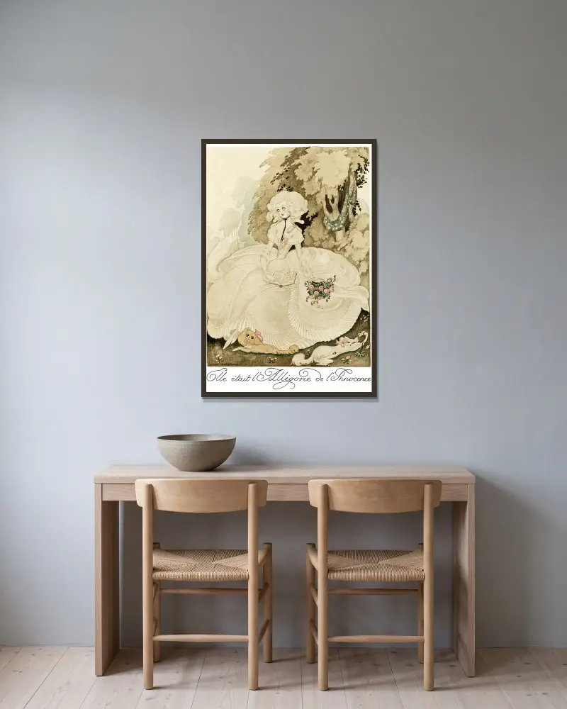 Na czerwonych obcasach, pl. 09, Gerda Wegener w ramie na ścianie