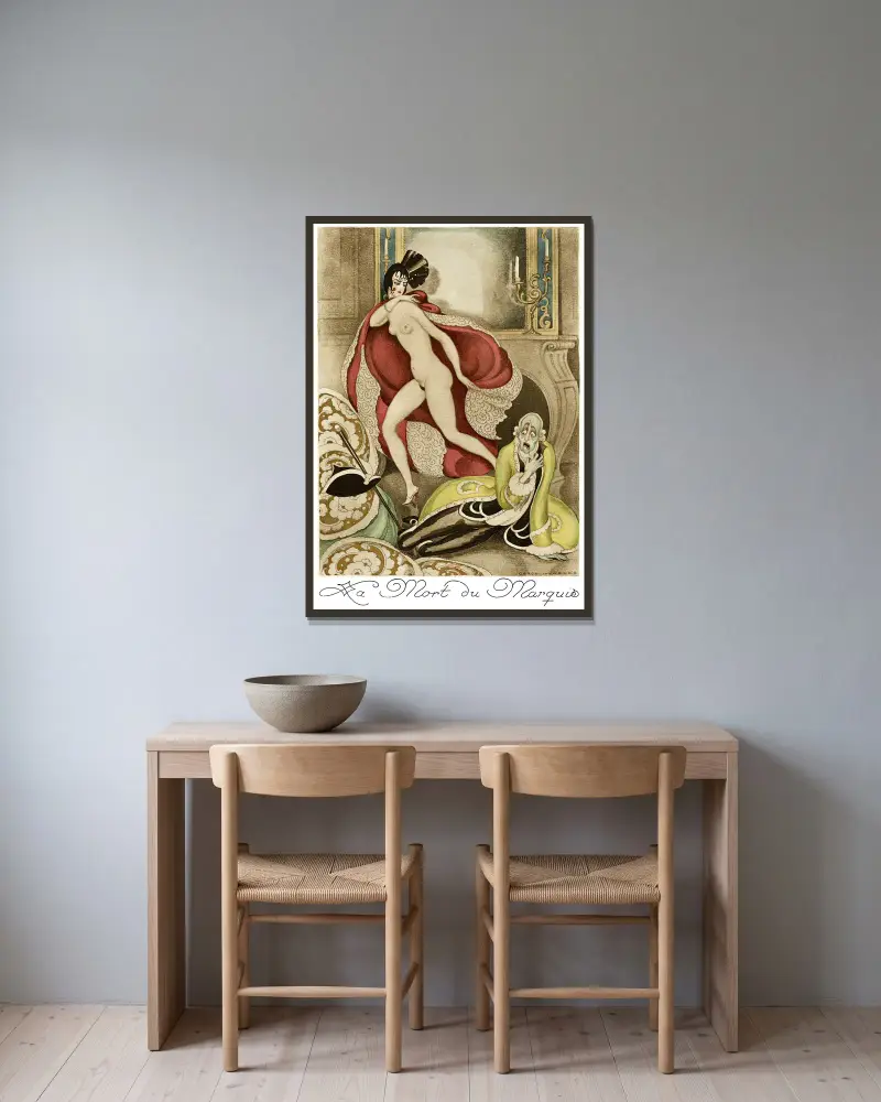 Sur talons rouges pl. 11, Gerda Wegener v rámu na stěně