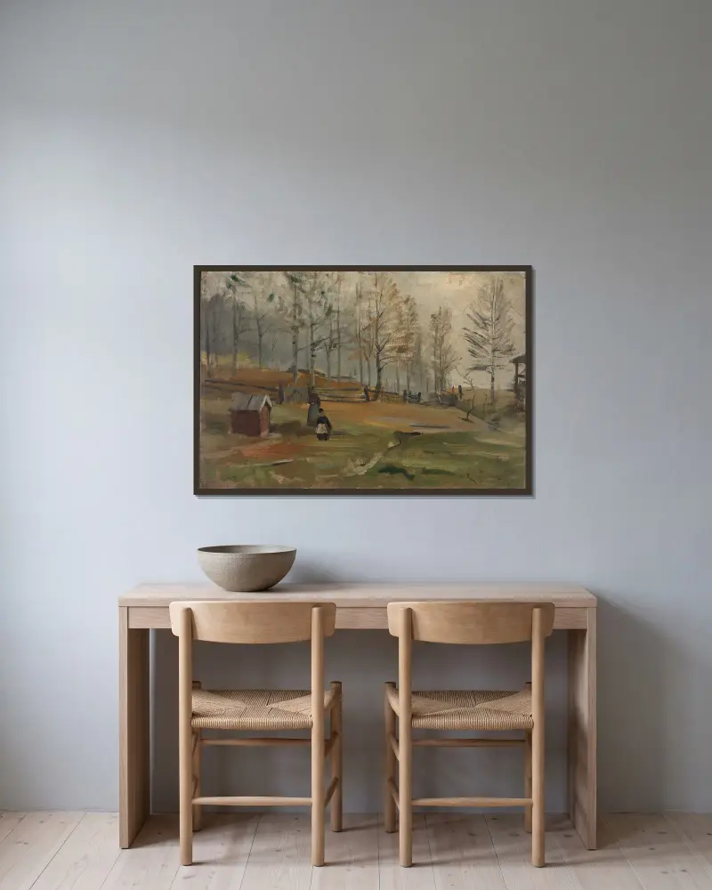 Podzim, Gerhard Munthe v rámu na stěně