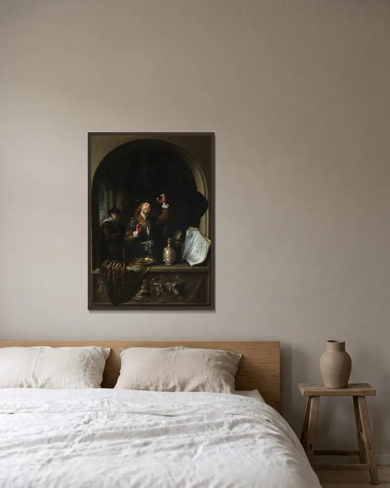 Lékař, Gerrit Dou v rámu na stěně