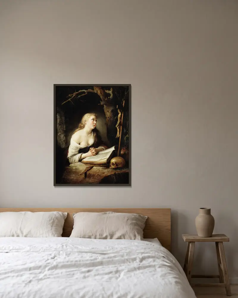 Kající se Magdalena, Gerrit Dou v rámu na stěně