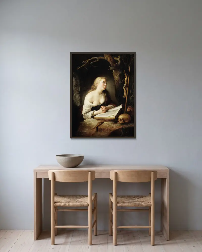 Kající se Magdalena, Gerrit Dou v rámu na stěně