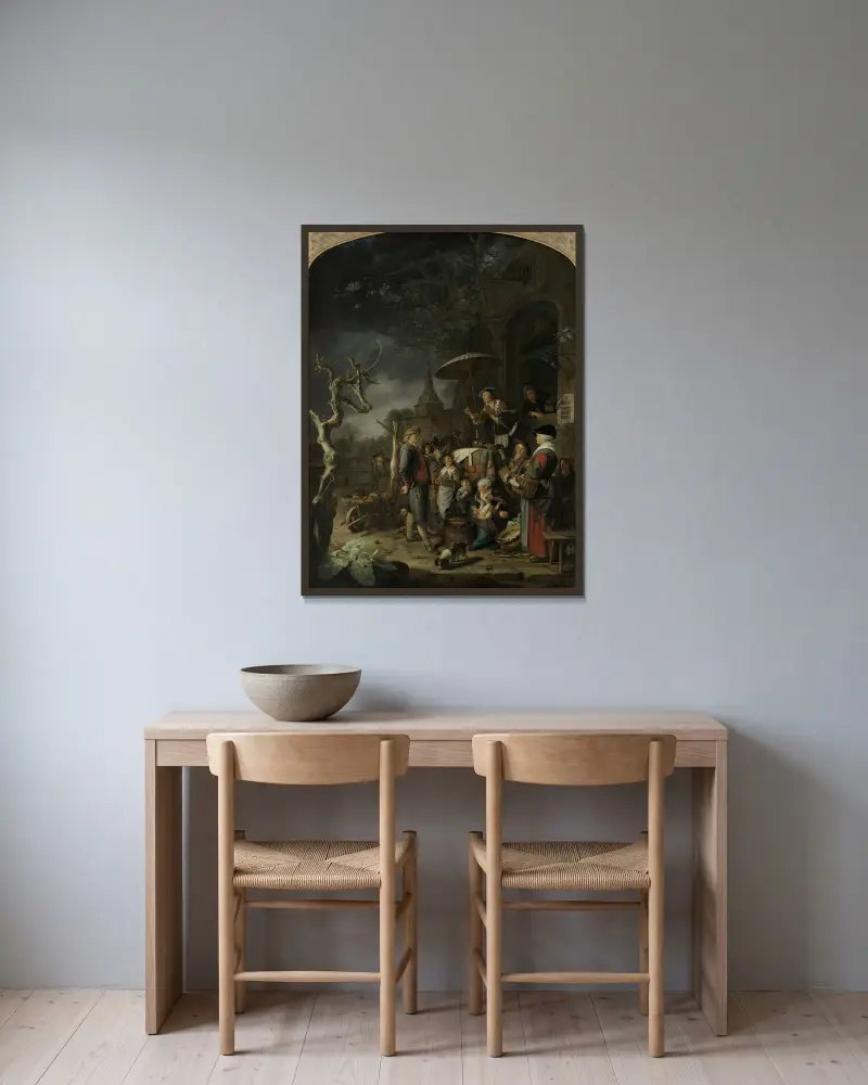 Šarlatán, Gerrit Dou v rámu na stěně