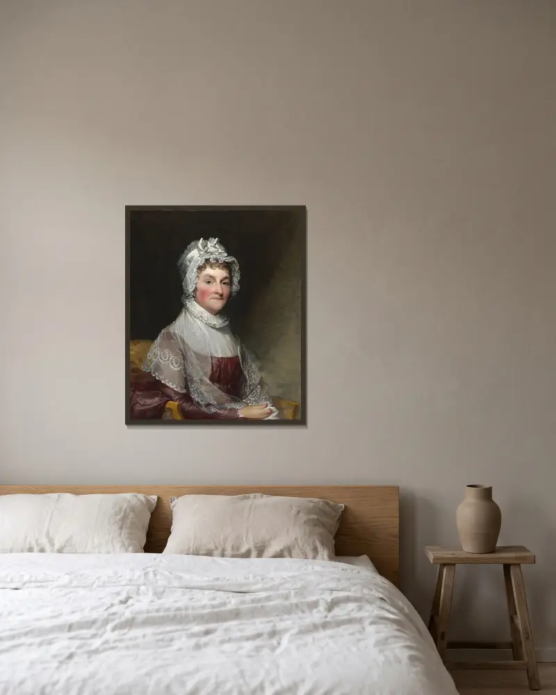 Abigail Smith Adams (Mrs. John Adams) von Gilbert Stuart gerahmt an einer Wand
