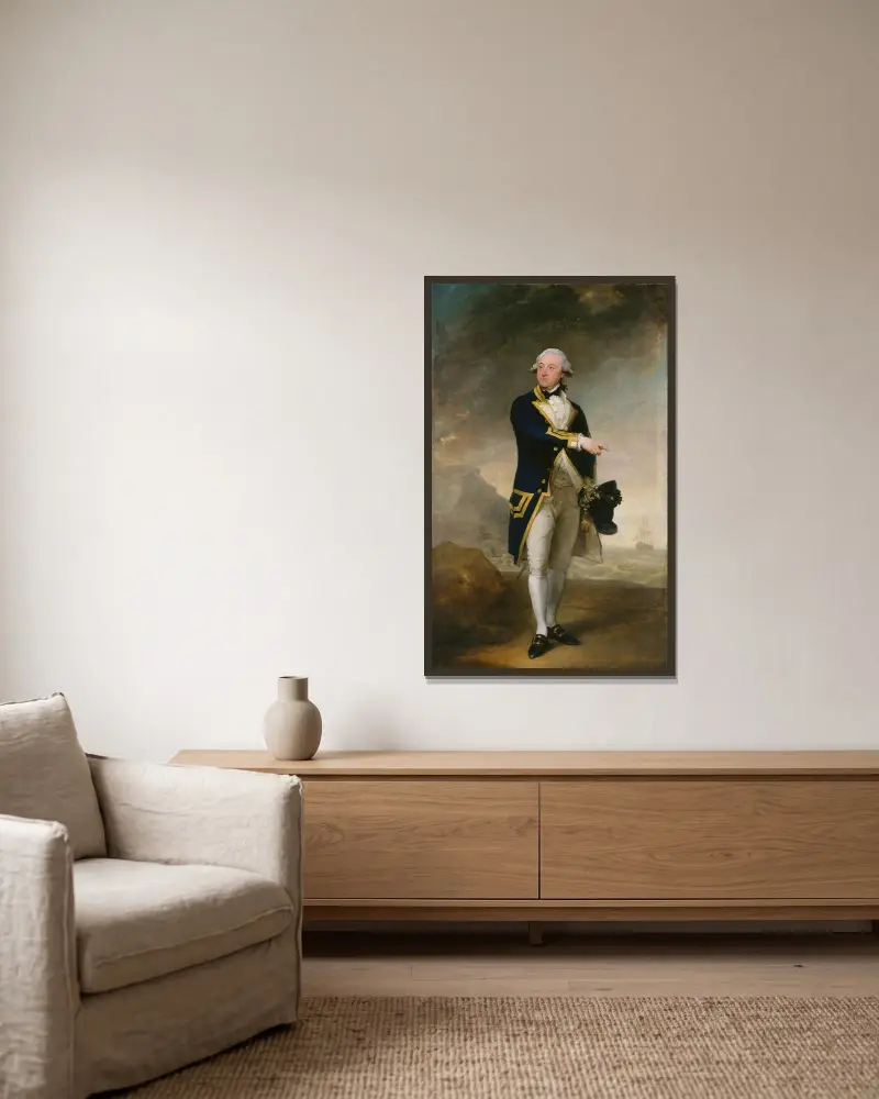 Captain John Gell von Gilbert Stuart gerahmt an einer Wand