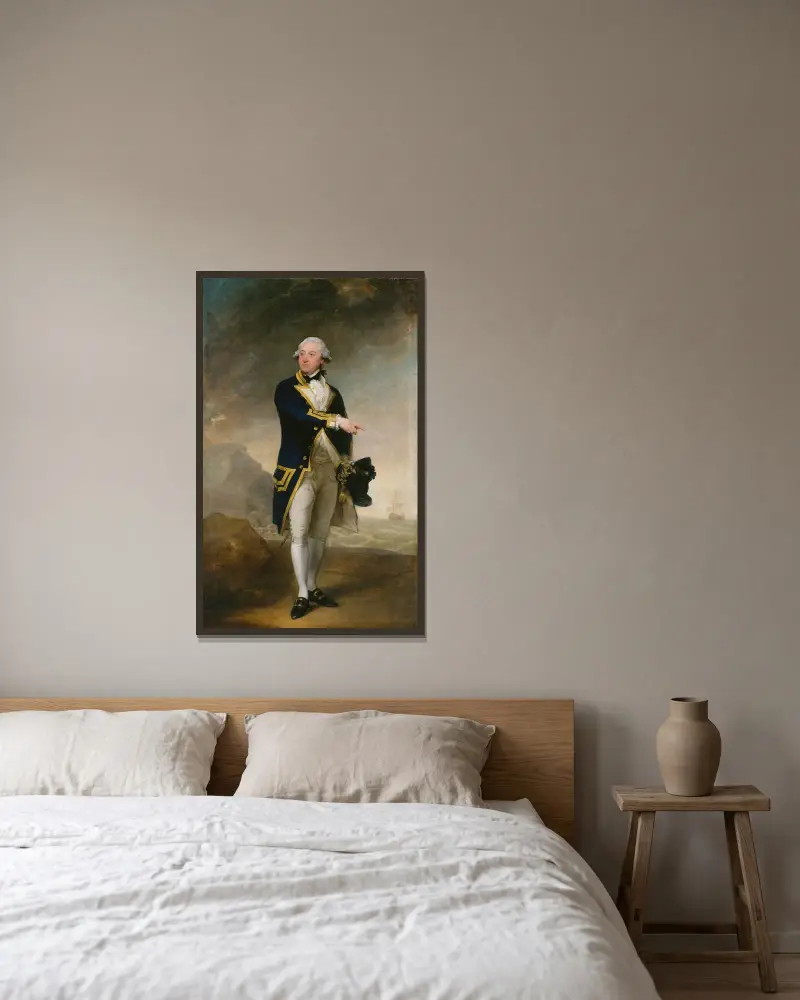 Captain John Gell von Gilbert Stuart gerahmt an einer Wand