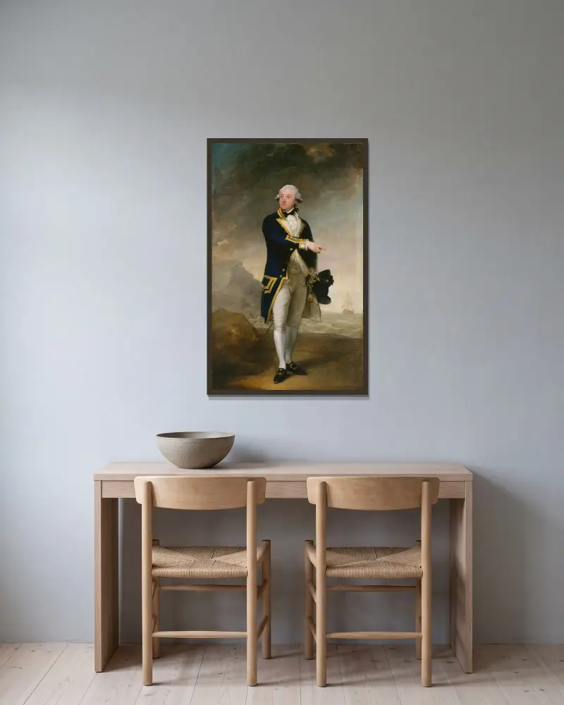 Captain John Gell von Gilbert Stuart gerahmt an einer Wand