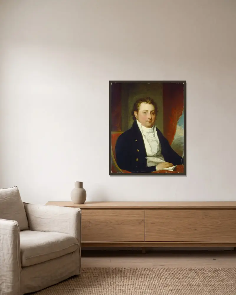 Edward Stow von Gilbert Stuart gerahmt an einer Wand