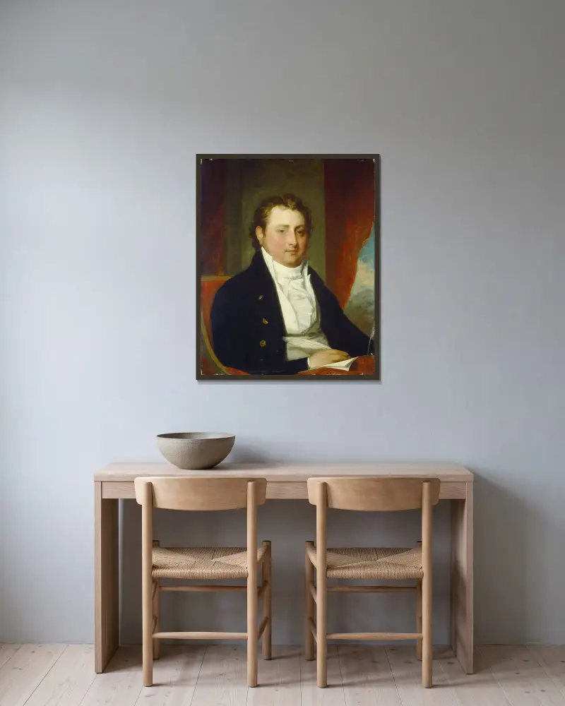 Edward Stow von Gilbert Stuart gerahmt an einer Wand