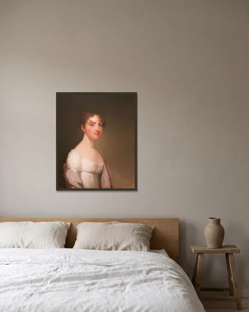 Elizabeth Sproat Lenox (1785-1864) von Gilbert Stuart gerahmt an einer Wand