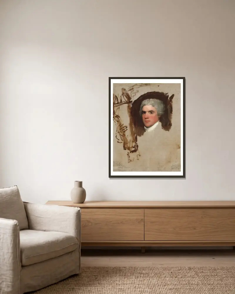 John Bill Ricketts von Gilbert Stuart gerahmt an einer Wand