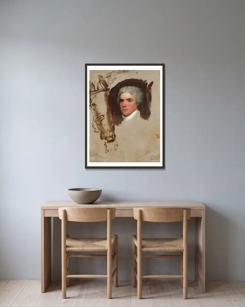 John Bill Ricketts von Gilbert Stuart gerahmt an einer Wand