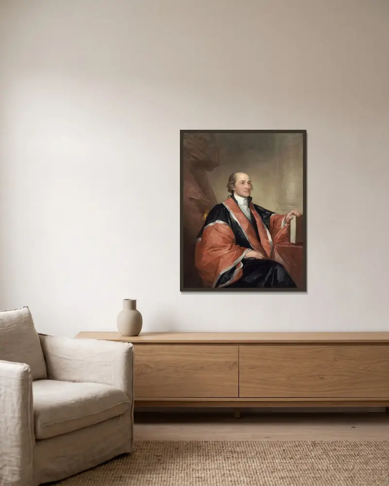 John Jay av Gilbert Stuart inramad på en vägg