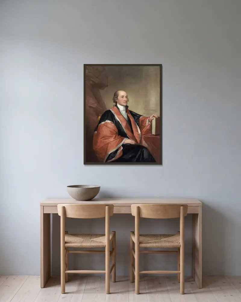 John Jay av Gilbert Stuart inramad på en vägg