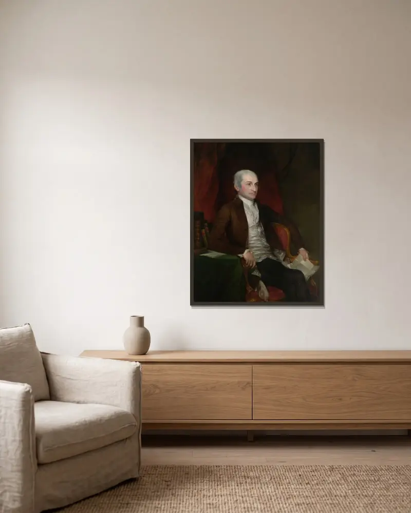 John Jay von Gilbert Stuart gerahmt an einer Wand