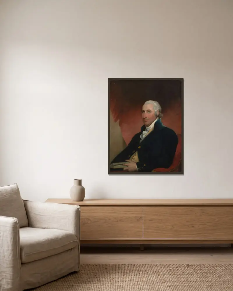 John Shaw av Gilbert Stuart inramad på en vägg