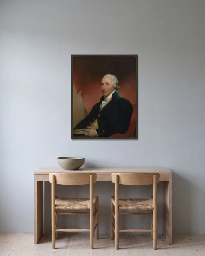 John Shaw av Gilbert Stuart inramad på en vägg