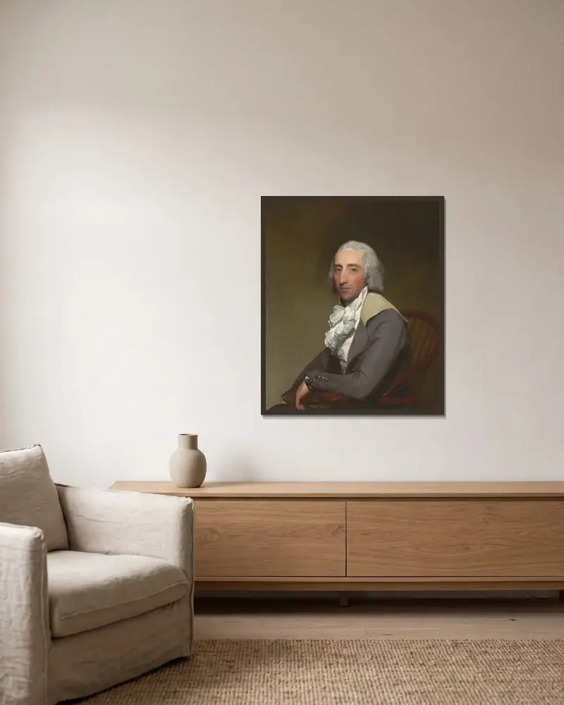 Lawrence Reid Yates av Gilbert Stuart inramad på en vägg