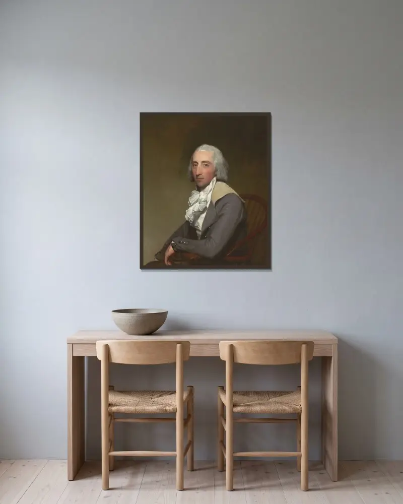 Lawrence Reid Yates av Gilbert Stuart inramad på en vägg
