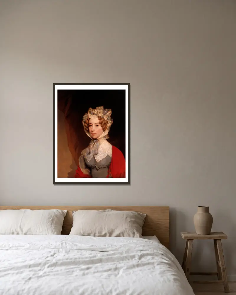 Louisa Catherine Johnson Adams (Mrs. John Quincy Adams) von Gilbert Stuart gerahmt an einer Wand