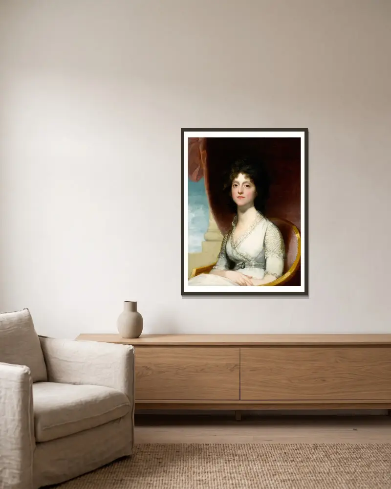 Marianne Ashley Walker von Gilbert Stuart gerahmt an einer Wand