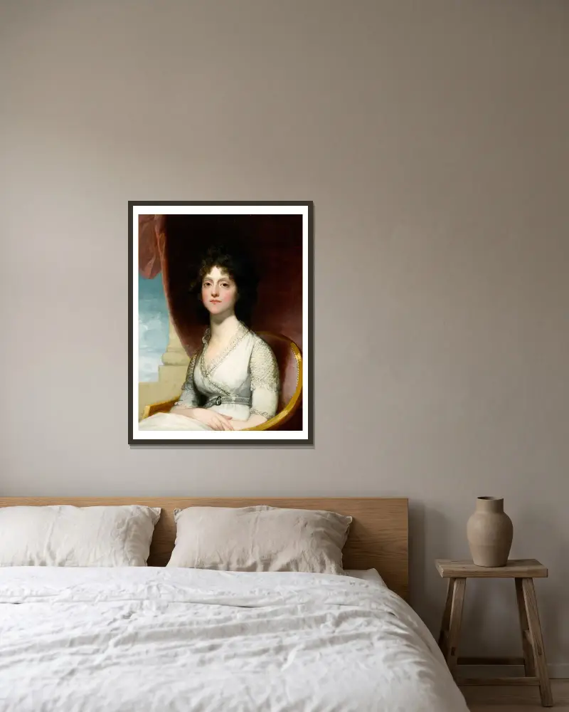 Marianne Ashley Walker von Gilbert Stuart gerahmt an einer Wand