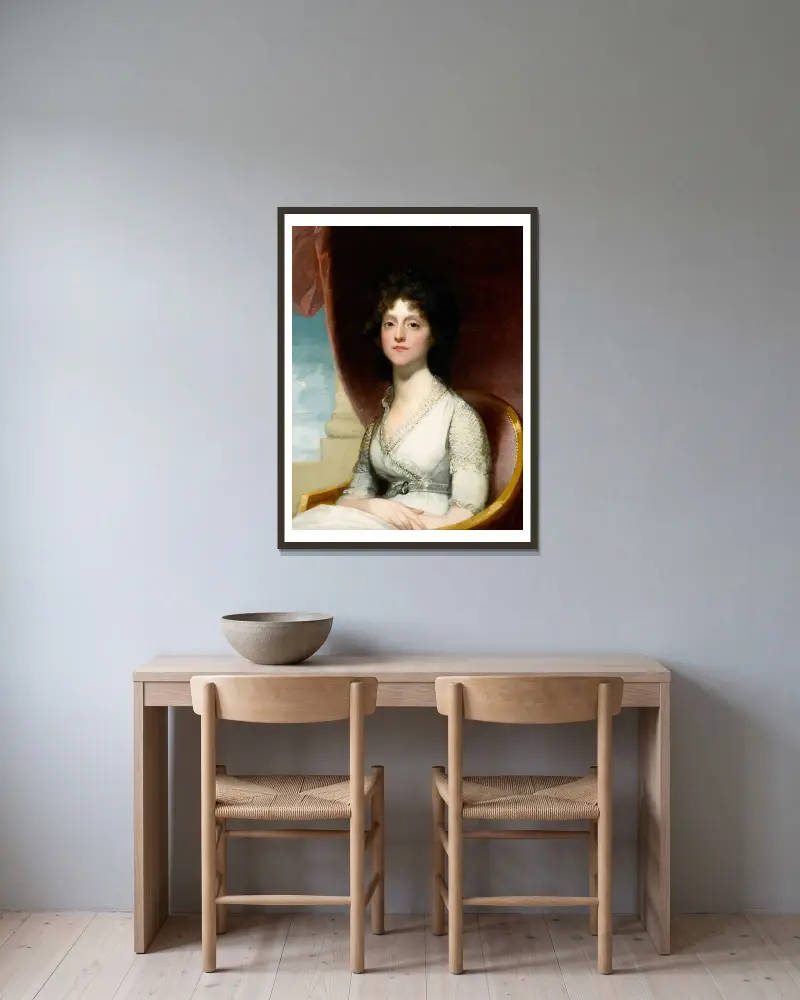 Marianne Ashley Walker von Gilbert Stuart gerahmt an einer Wand