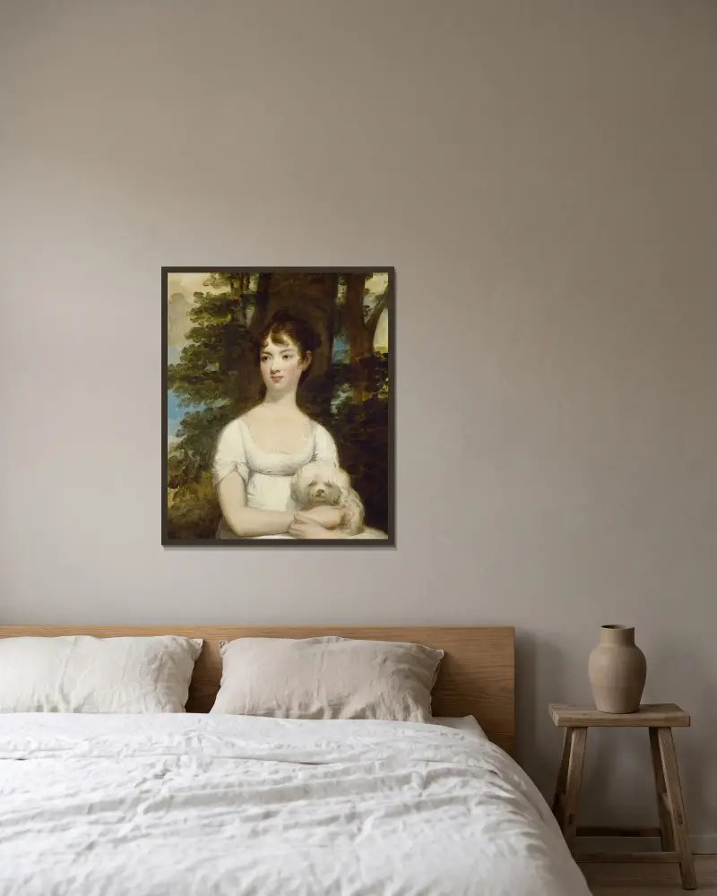 Mary Barry av Gilbert Stuart inramad på en vägg