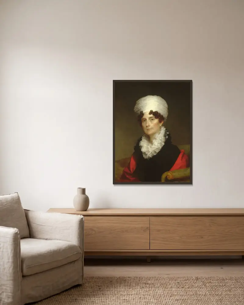 Mrs. Andrew Sigourney von Gilbert Stuart gerahmt an einer Wand