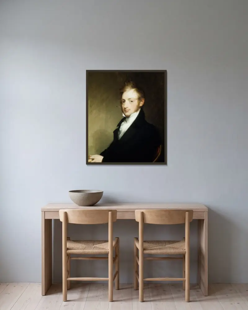 Portrait of Alexander Townsend av Gilbert Stuart inramad på en vägg