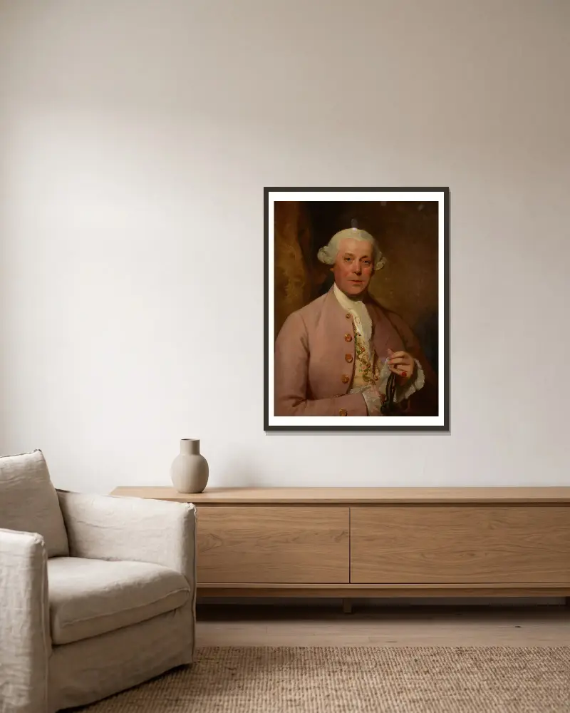 Portret Henry'ego Lamberta, Gilbert Stuart w ramie na ścianie