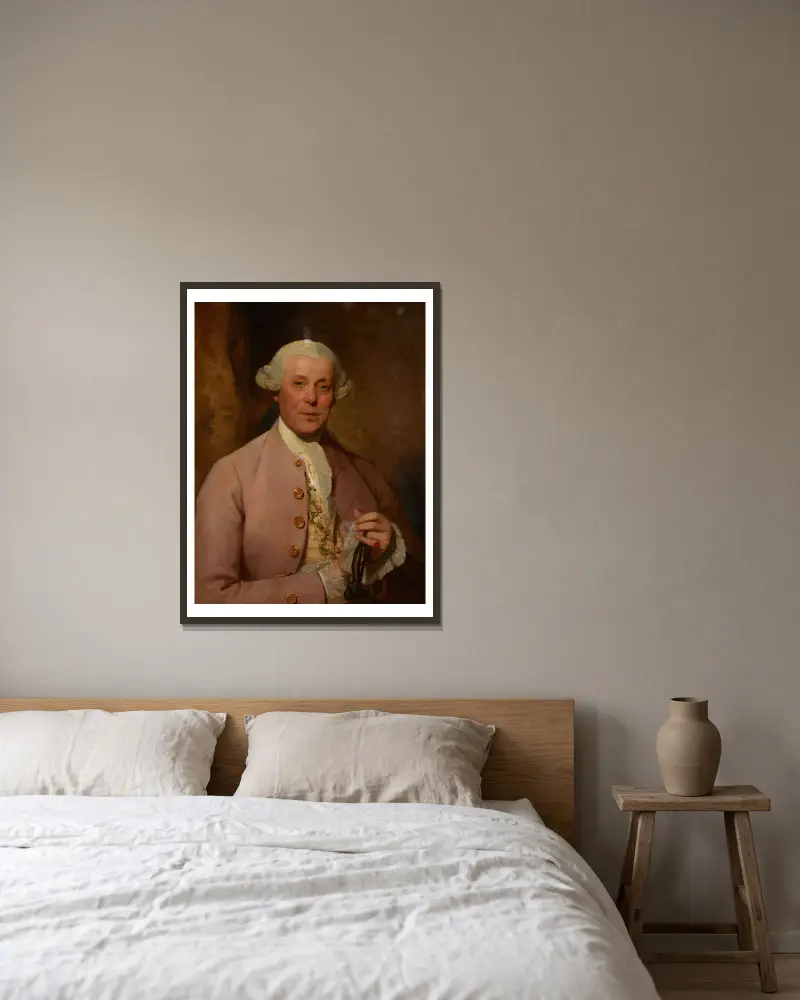 Portret Henry'ego Lamberta, Gilbert Stuart w ramie na ścianie