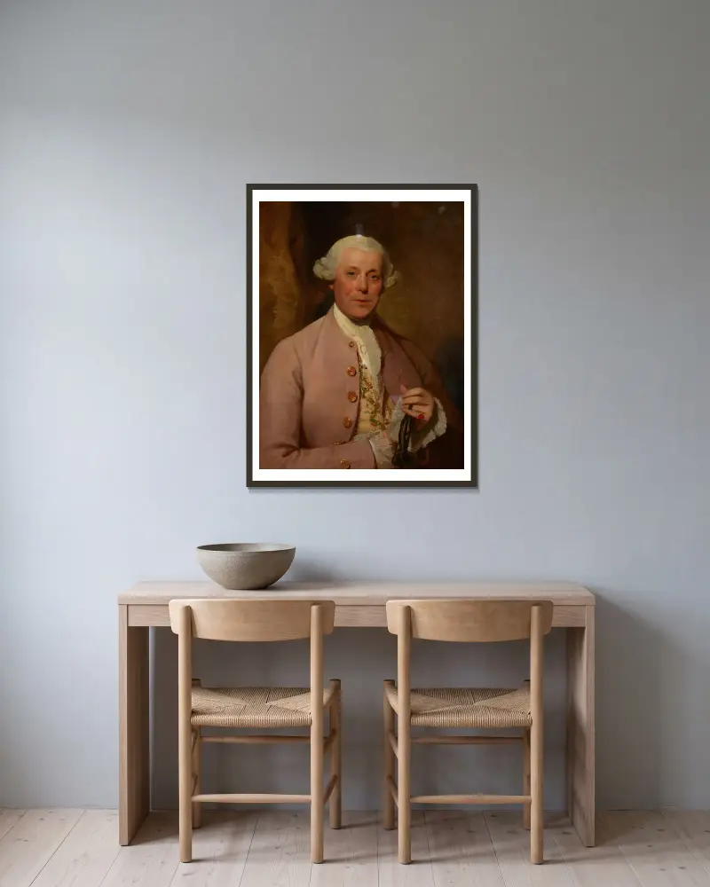 Portret Henry'ego Lamberta, Gilbert Stuart w ramie na ścianie