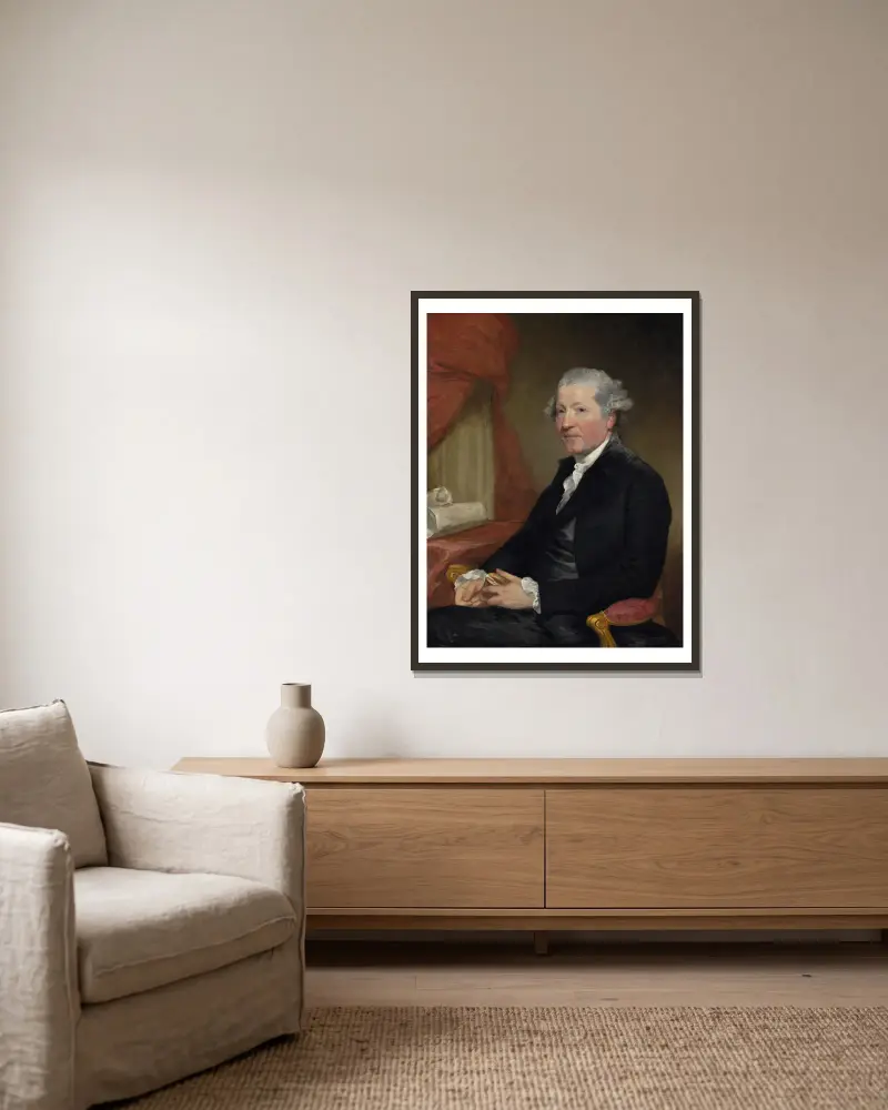 Sir Joshua Reynolds von Gilbert Stuart gerahmt an einer Wand