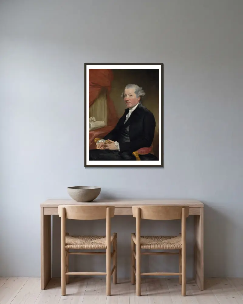 Sir Joshua Reynolds von Gilbert Stuart gerahmt an einer Wand