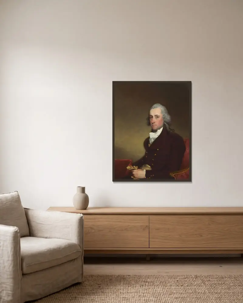 Stephen Van Rensselaer III av Gilbert Stuart inramad på en vägg