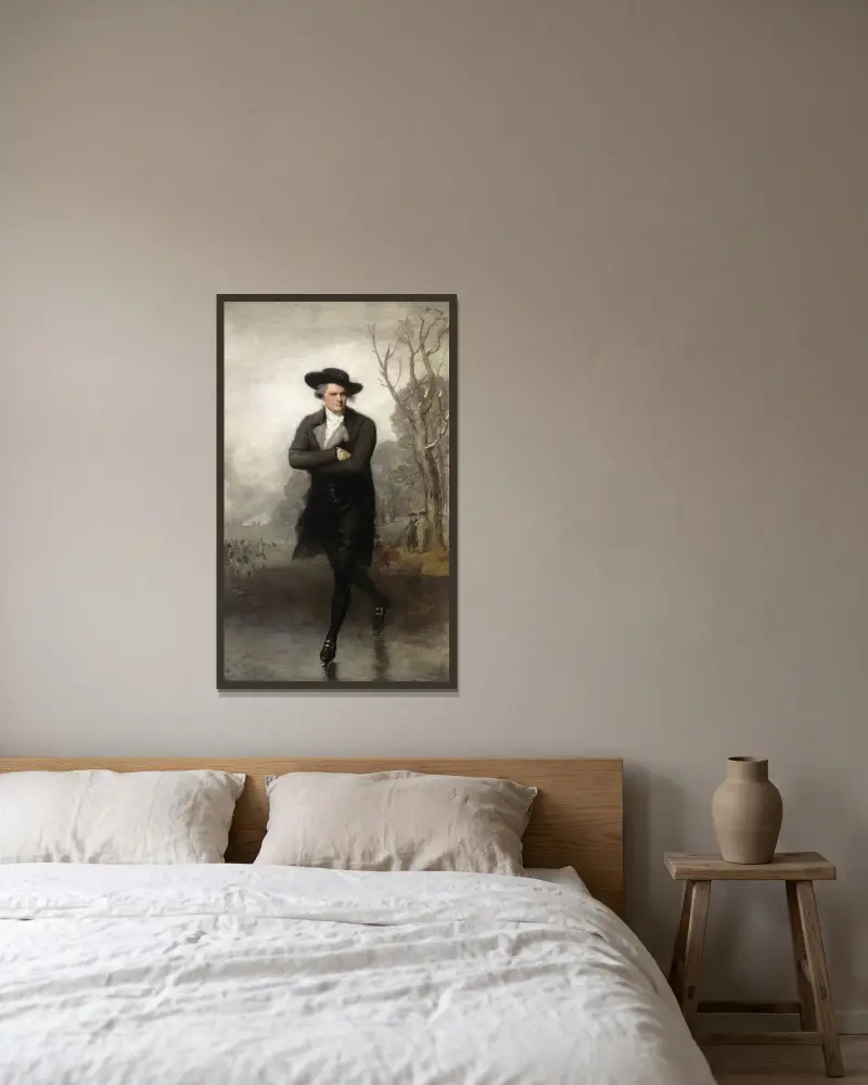 The Skater (Portrait of William Grant) von Gilbert Stuart gerahmt an einer Wand