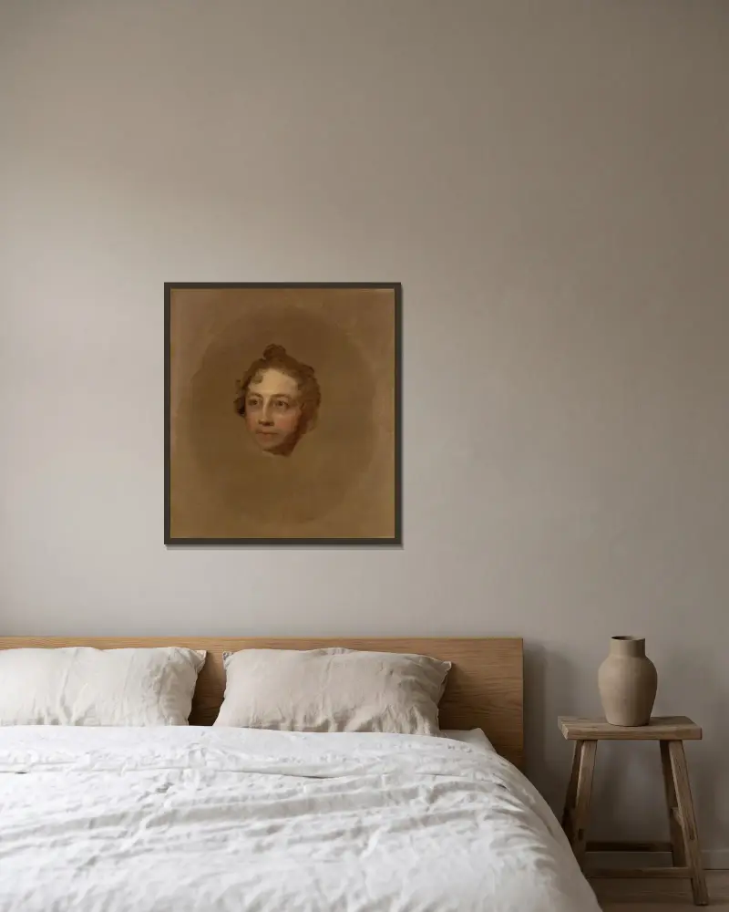 Washington Allston av Gilbert Stuart inramad på en vägg