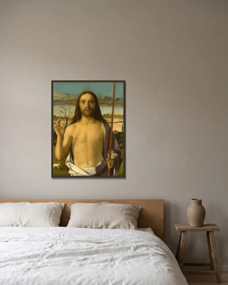 Kristus žehnající, Giovanni Bellini v rámu na stěně