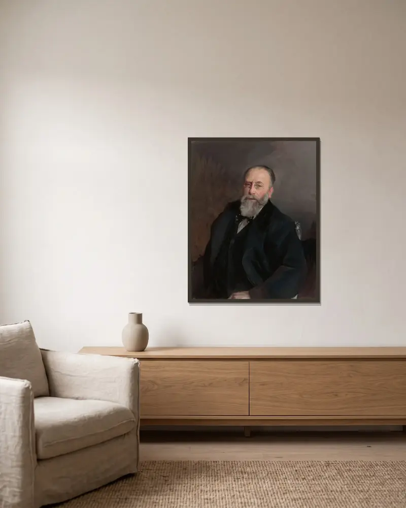 Portrait Of Baron De Rothschild av Giovanni Boldini inramad på en vägg