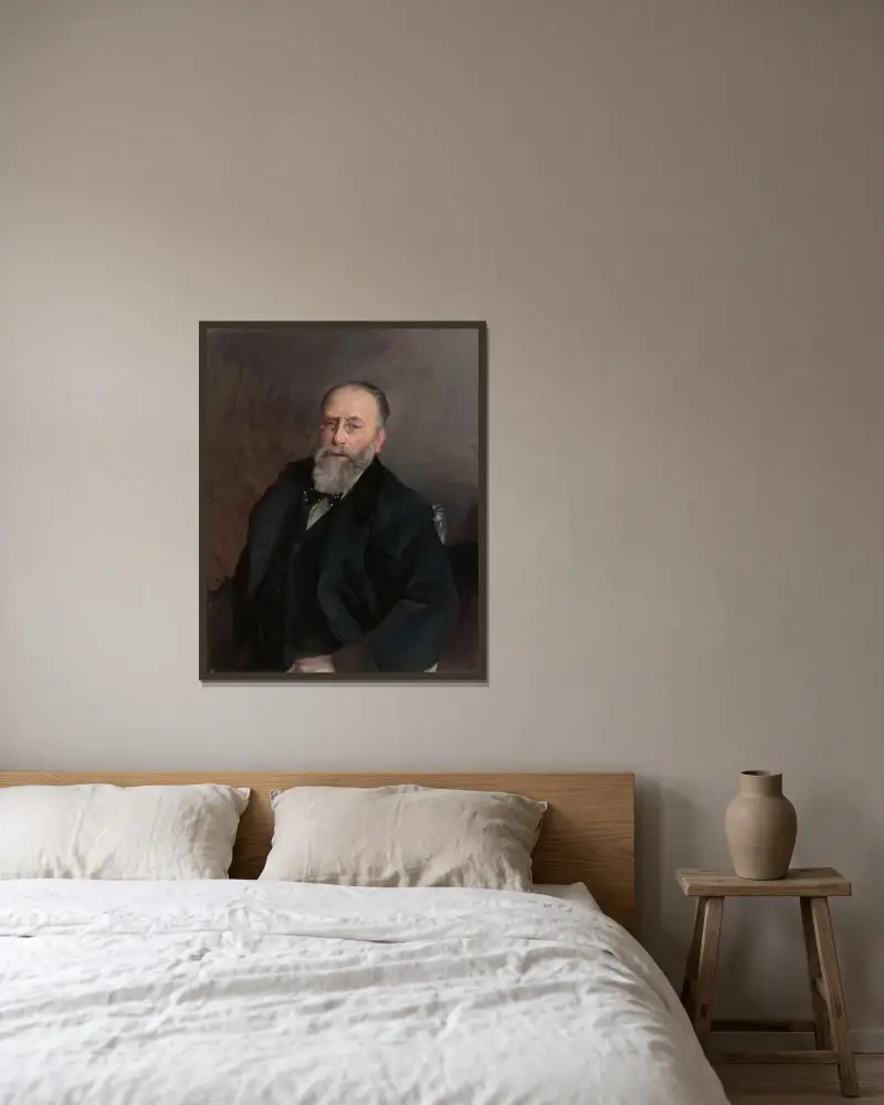 Portrait Of Baron De Rothschild av Giovanni Boldini inramad på en vägg
