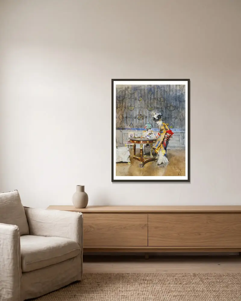 Der Brief von Giovanni Boldini gerahmt an einer Wand