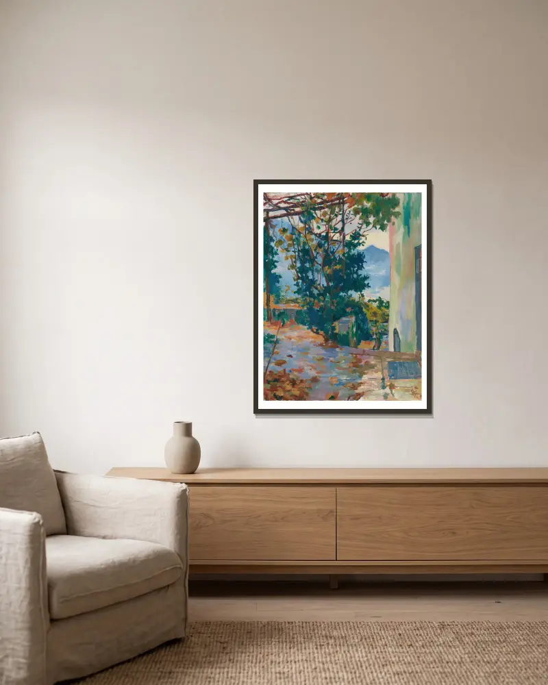Minusio von Giovanni Giacometti gerahmt an einer Wand