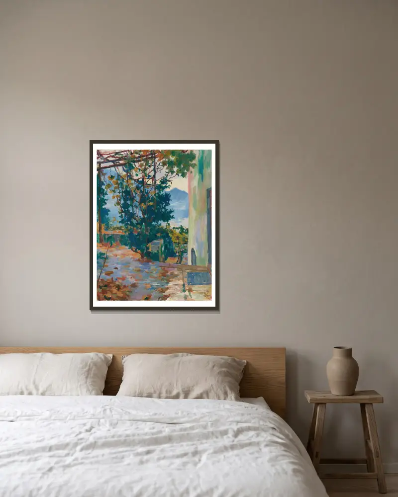Minusio von Giovanni Giacometti gerahmt an einer Wand