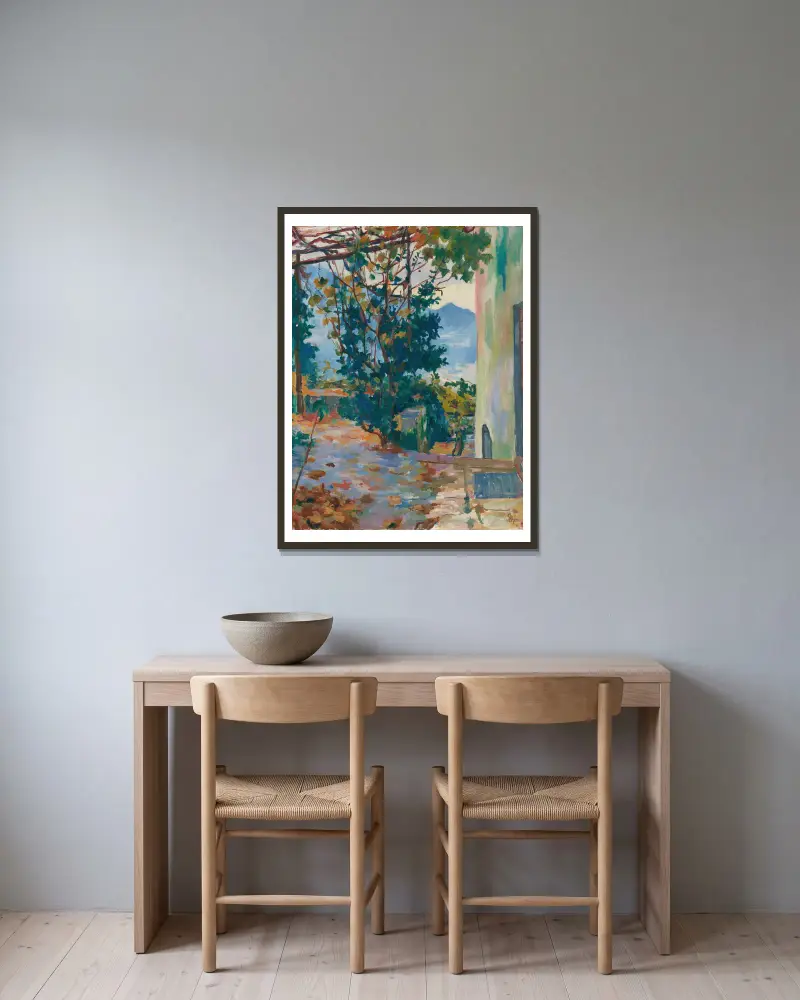 Minusio von Giovanni Giacometti gerahmt an einer Wand
