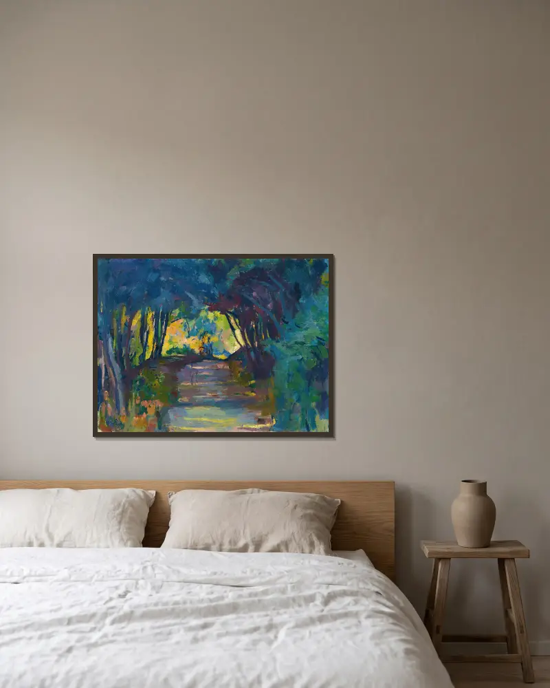 Leśna ścieżka, Giovanni Giacometti w ramie na ścianie