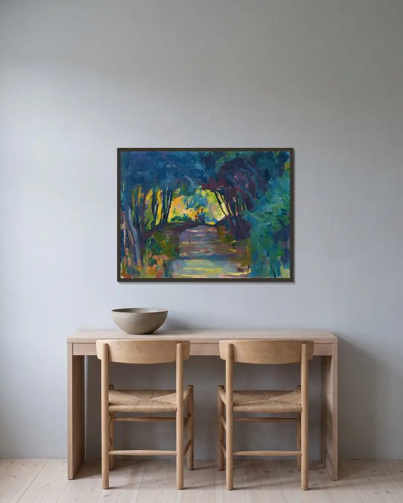 Leśna ścieżka, Giovanni Giacometti w ramie na ścianie